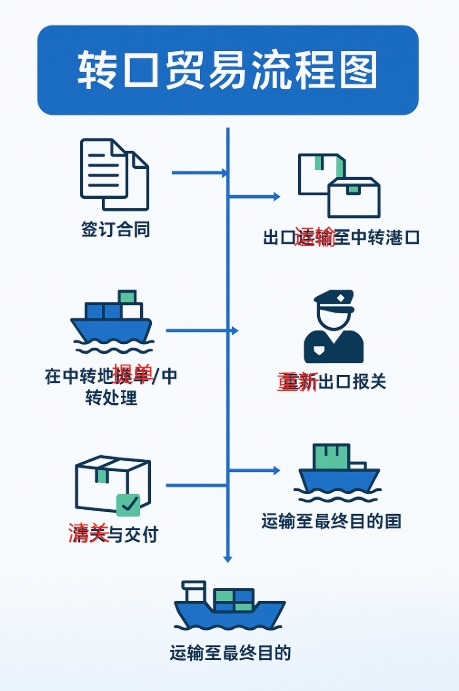 轉口貿易流程圖